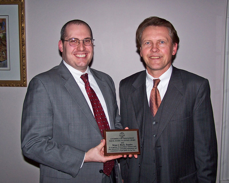 Ken Horoho, the PBA's 112th president with Brian Bluth
