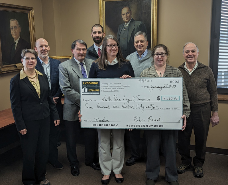 Photo from left: Robin Read, Matt Parker, Paul Roman, Sean Gingrich, Jen Heverly, Judge William Arbuckle, Michele Frey, Liz White and Fred Holland.