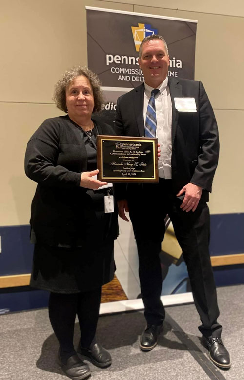 PCCD Executive Director Mike Pennington with Judge Nancy Butts