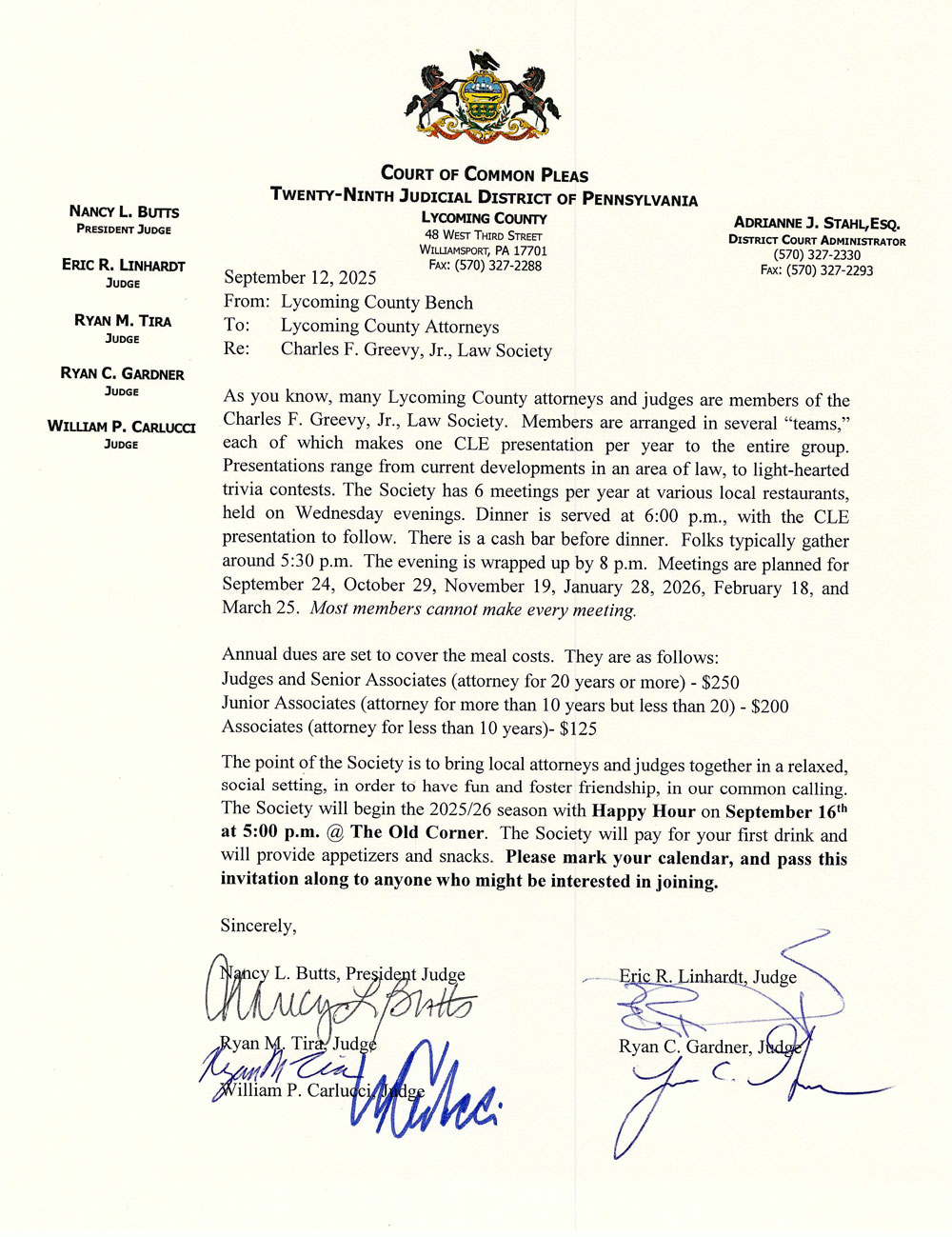 Law Society invitation