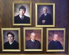Judges' Portraits Hung