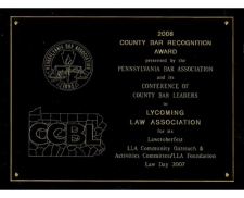 LLA Recognized by 2008  CCBL