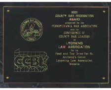 2001 Conference of County Bar Leaders Award